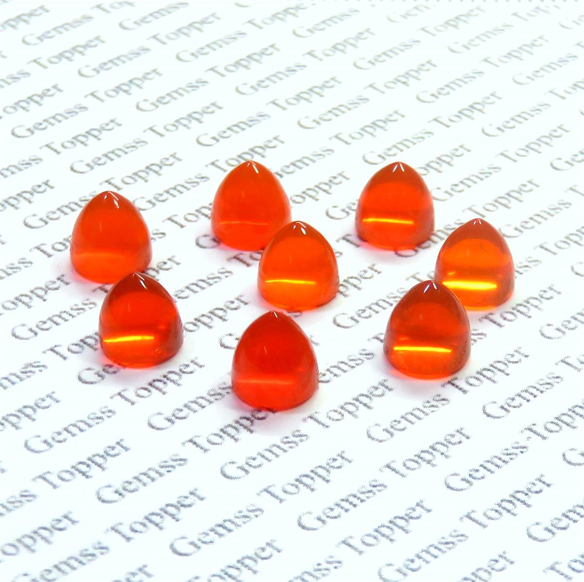 Mexican Fire Opal 10x10 mm Bullet Cabochon